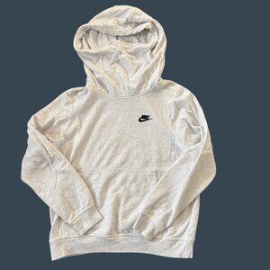 Nike Heather Gray Pullover funnel neck Hoodie M Women Cotton Blend Kangaroo Pock